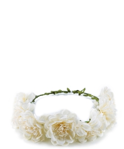 Bridal Party Festival Flower Headband HN320040 Ivory